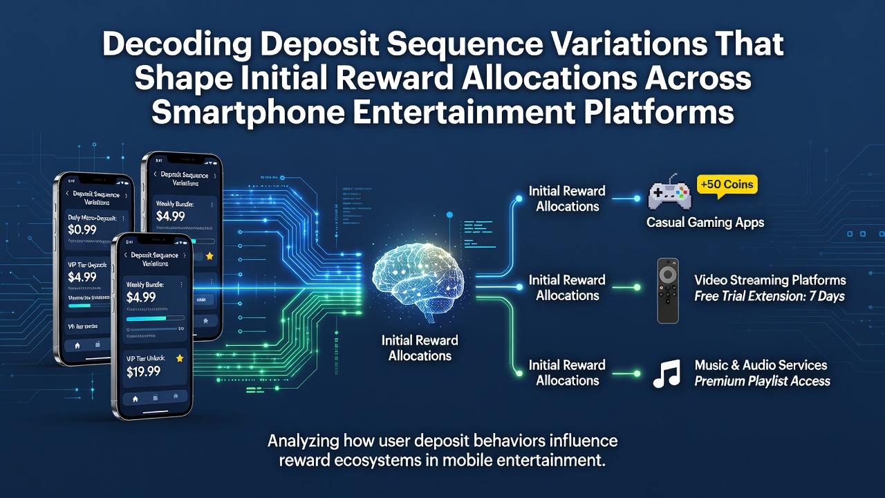 Smartphone screen displaying deposit sequence interfaces on entertainment platforms
