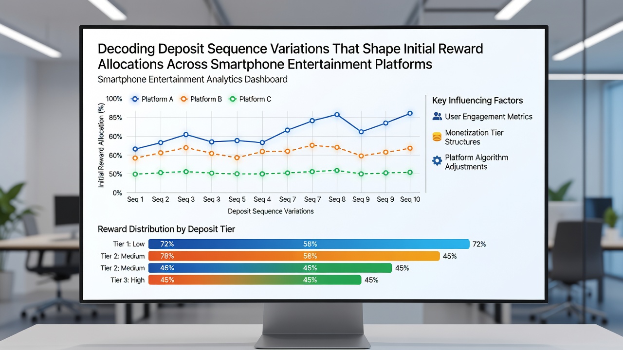 Data visualization of deposit patterns influencing reward structures on mobile devices