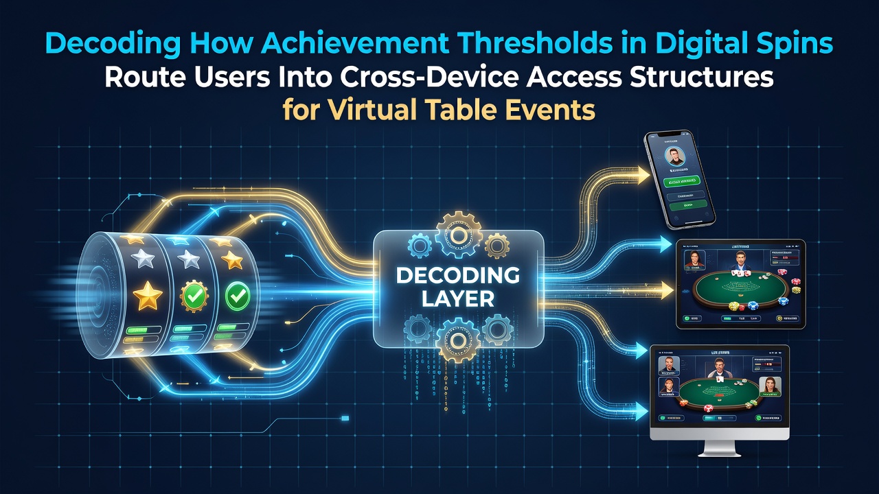 Visualization of digital spins thresholds routing players across devices to virtual tables