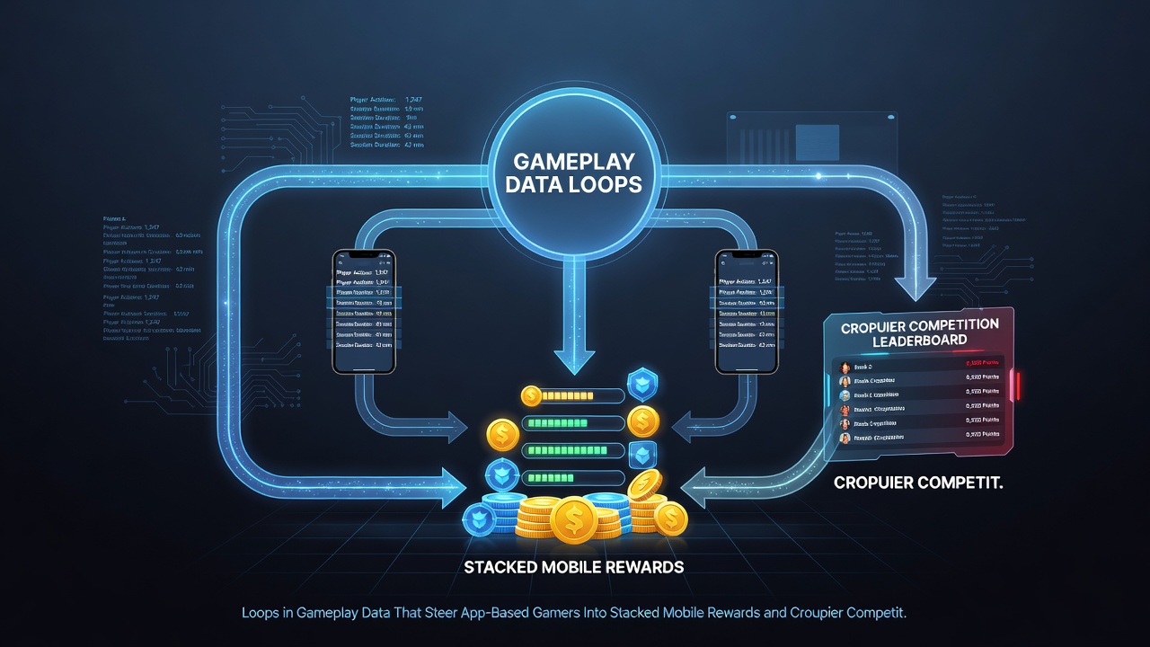 Live dealer competition interface integrated with mobile reward tracking and tournament entry pathways