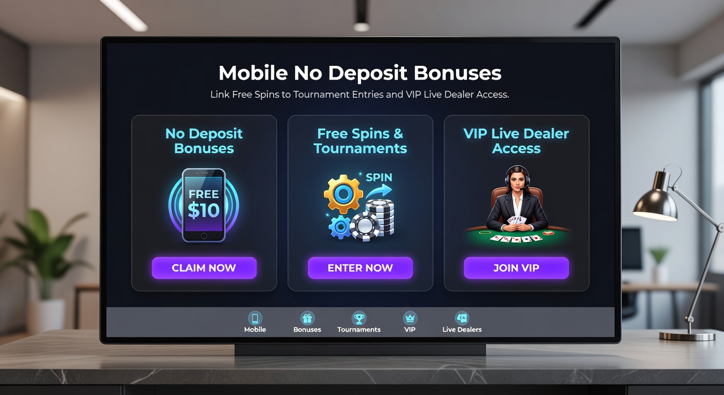 Live dealer table on mobile screen with VIP badge, tournament trophy, and free spins counter