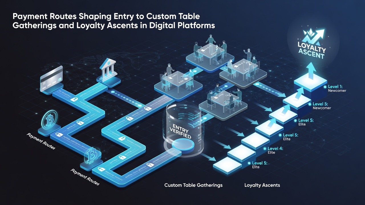 Flow of loyalty points earned via varied payment channels toward exclusive table privileges