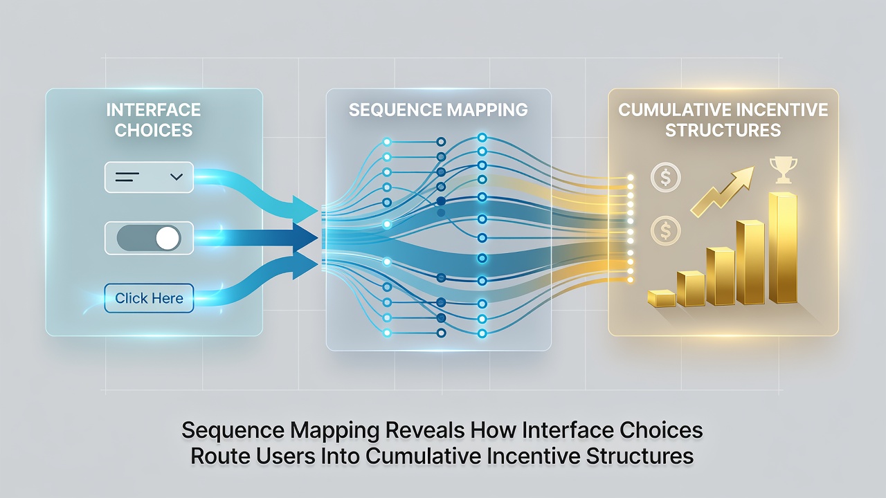 Diagram illustrating how mobile interface sequences connect cumulative rewards to competitive dealer table access